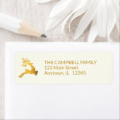 Eenvoudige wensen · Gold Rendier retour adres Etiket (Insitu)