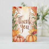 Eenvoudige wensen Herfst Herfst Bedankkaart (Staand voorkant)