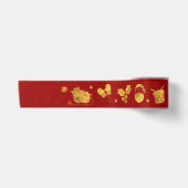 Eenvoudige wensen · Kerst Elementen · Crimson Red Satijnen Lint (Voorkant)