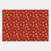 Eenvoudige wensen · Kerst Elementen Inpakpapier Vel (Voorkant)