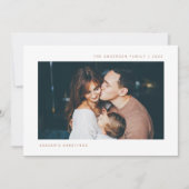 Eenvoudige wensen | Minimaal twee fotofeestdagen Feestdagenkaart (Voorkant)