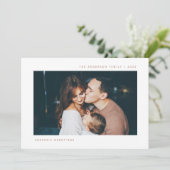 Eenvoudige wensen | Minimaal twee fotofeestdagen Feestdagenkaart (Staand voorkant)