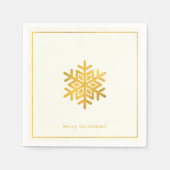 Eenvoudige wensen · Minimal Gold Snowflake Christm Servet (Voorkant)