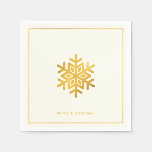 Eenvoudige wensen · Minimal Gold Snowflake Christm Servet (Voorkant)
