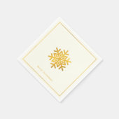 Eenvoudige wensen · Minimal Gold Snowflake Christm Servet (Hoek)