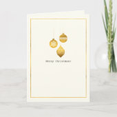 Eenvoudige wensen · Minimalistisch Goud Ornament K Feestdagen Kaart (Voorkant)