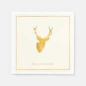 Eenvoudige wensen · Minimalistische gouden herten  Servet (Voorkant)