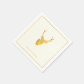 Eenvoudige wensen · Minimalistische gouden herten  Servet (Hoek)