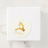 Eenvoudige wensen · Minimalistische gouden rendier Bedankjes Labels (In situ)