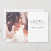 Eenvoudige wensen | Twee foto-bruiloft Save The Date (Achterkant)