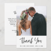 Eenvoudige wensen | Weddenschap Bedankkaart (Voorkant / Achterkant)