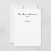 Eenvoudige wensen Wolf Digitale Verjaardag Kaart (Achterkant)