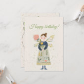 Eenvoudige wenskaart kaart (Voorkant / Achterkant in situ)