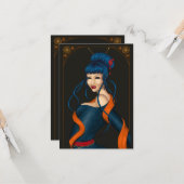 Eenvoudige wenskaart kaart (Voorkant / Achterkant in situ)