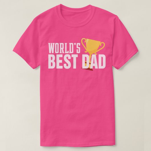 Eenvoudige werelden Best Dad Typografie met Trophy T-shirt (Design voorkant)