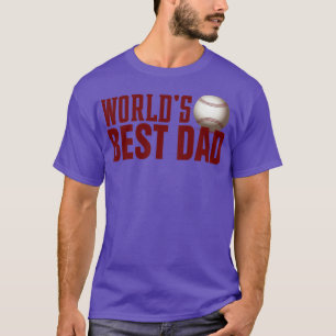Eenvoudige werelden Beste papa Typografie Baseball T-shirt