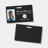 Eenvoudige Werknemer Badge Aanpasbare Naam Tag (Voor- en achterkant)