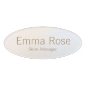 Eenvoudige Werknemer Personeel Magnetische Naam Ta Naambadge (Voorkant)