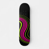 Eenvoudige werveling in limoengroen, heet roze en  persoonlijk skateboard (Voorkant)