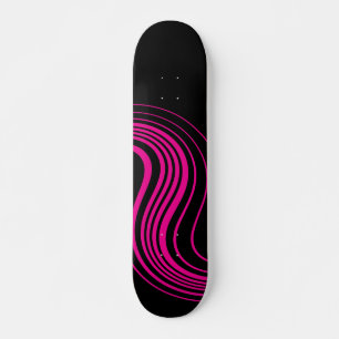 Eenvoudige werveling in magenta en zwart persoonlijk skateboard