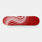 Eenvoudige werveling in rood en wit persoonlijk skateboard (Horizontaal)