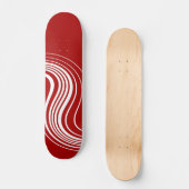Eenvoudige werveling in rood en wit persoonlijk skateboard (Voorkant)