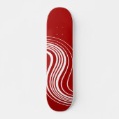 Eenvoudige werveling in rood en wit persoonlijk skateboard (Voorkant)
