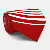 Eenvoudige werveling in rood en wit stropdas (Opgerold)