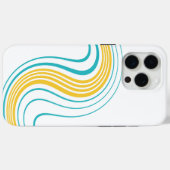 Eenvoudige werveling - Turquoise en Geel Case-Mate iPhone Case (Achterkant (horizontaal))