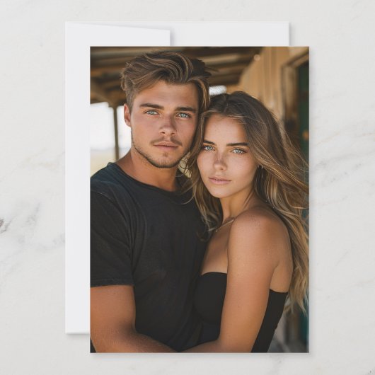 Eenvoudige Westerne Boheemse Koe schedel foto brui Kaart (Achterkant)