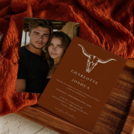 Eenvoudige Westerne Boheemse Koe schedel foto brui Kaart