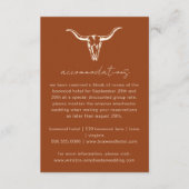 Eenvoudige Westerne Boheemse Koe Skull Accommodati Informatiekaartje (Voorkant)