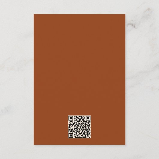 Eenvoudige Westerne Boheemse Koe Skull Accommodati Informatiekaartje (Achterkant)