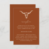 Eenvoudige Westerse Boheemse Koeien Schedel Ontvan Informatiekaartje (Voorkant / Achterkant)