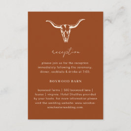 Eenvoudige Westerse Boheemse Koeien Schedel Ontvan Informatiekaartje