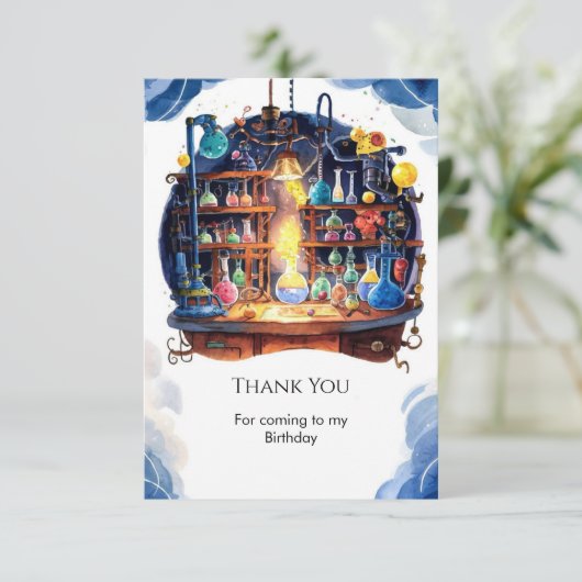 Eenvoudige Wetenschap Leuke Wetenschapper Verjaard Bedankkaart (Staand voorkant)