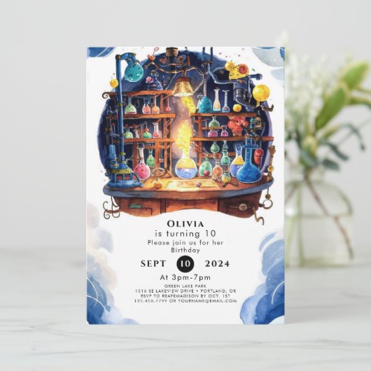 Eenvoudige Wetenschap Leuke Wetenschapper Verjaard Kaart (Staand voorkant)