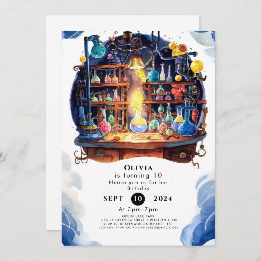 Eenvoudige Wetenschap Leuke Wetenschapper Verjaard Kaart (Voorkant / Achterkant)