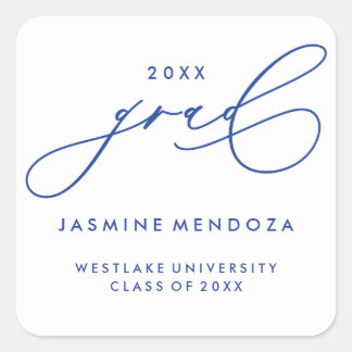 EENVOUDIGE WHIMISCHE KALLIGRAFIE GRADUATIE STICKER