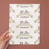 Eenvoudige  Whimsical Baseball Cute Custom Tissuepapier