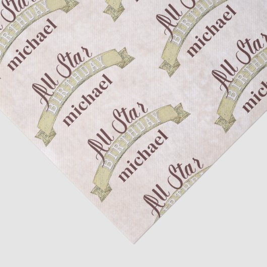 Eenvoudige  Whimsical Baseball Cute Custom Tissuepapier (Detail)