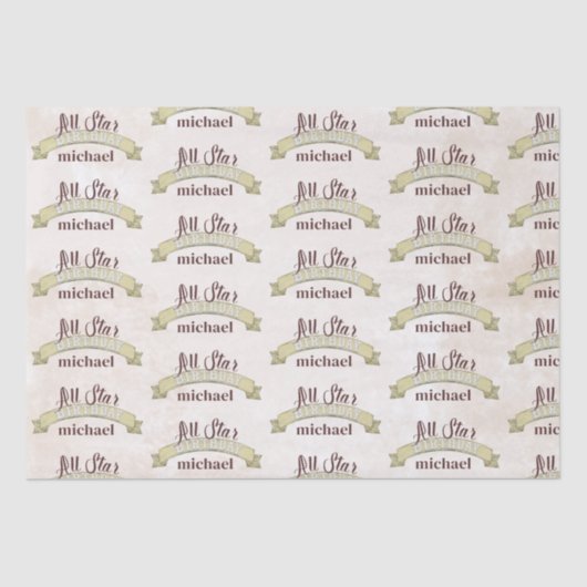 Eenvoudige  Whimsical Baseball Cute Custom Tissuepapier (Voorkant)