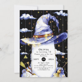 Eenvoudige Whimsical Fun Wizard Verjaardag Kaart