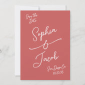 Eenvoudige Whimsical Hand Getekende Bewaar de Datu Save The Date (Voorkant)