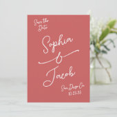 Eenvoudige Whimsical Handgetekende Bewaar de Datum Save The Date (Staand voorkant)