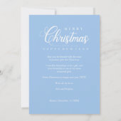 Eenvoudige Whimsical Kerst Script Foto Familie (Achterkant)