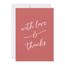 Eenvoudige Whimsical Liefde en Dank Handgeschreven