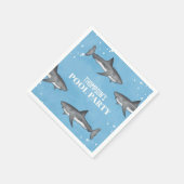 Eenvoudige whimsical Pool Party Sharks Blue Ocean Servet (Hoek)