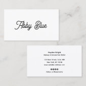 Eenvoudige whimsical Script Font Visitekaartje (Voorkant / Achterkant)