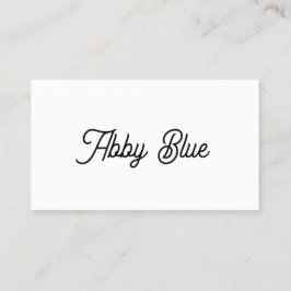 Eenvoudige whimsical Script Font Visitekaartje